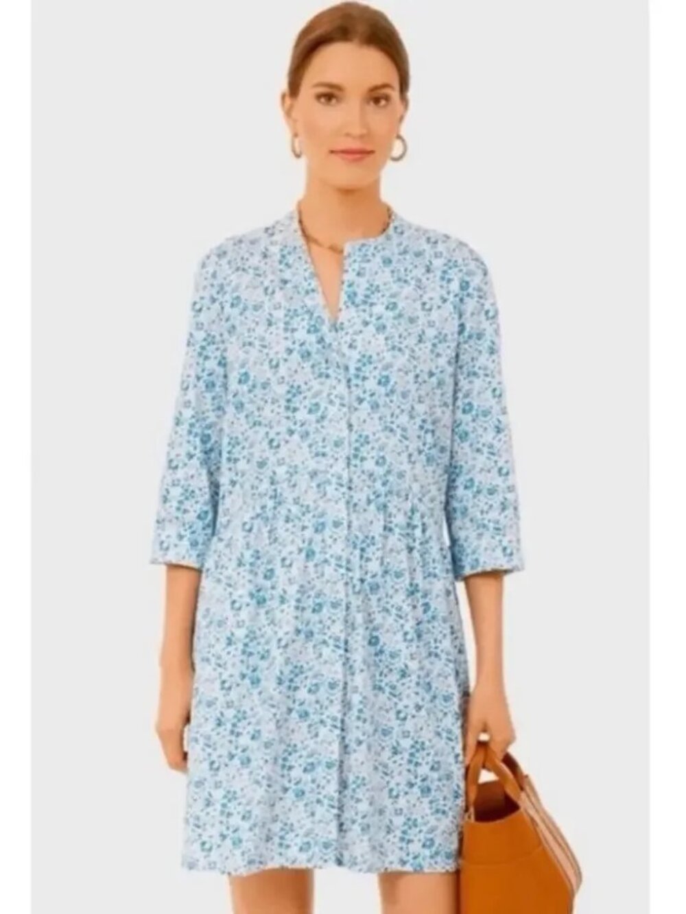 Tuckernuck Classic Blue Ditsy Shirt Dress